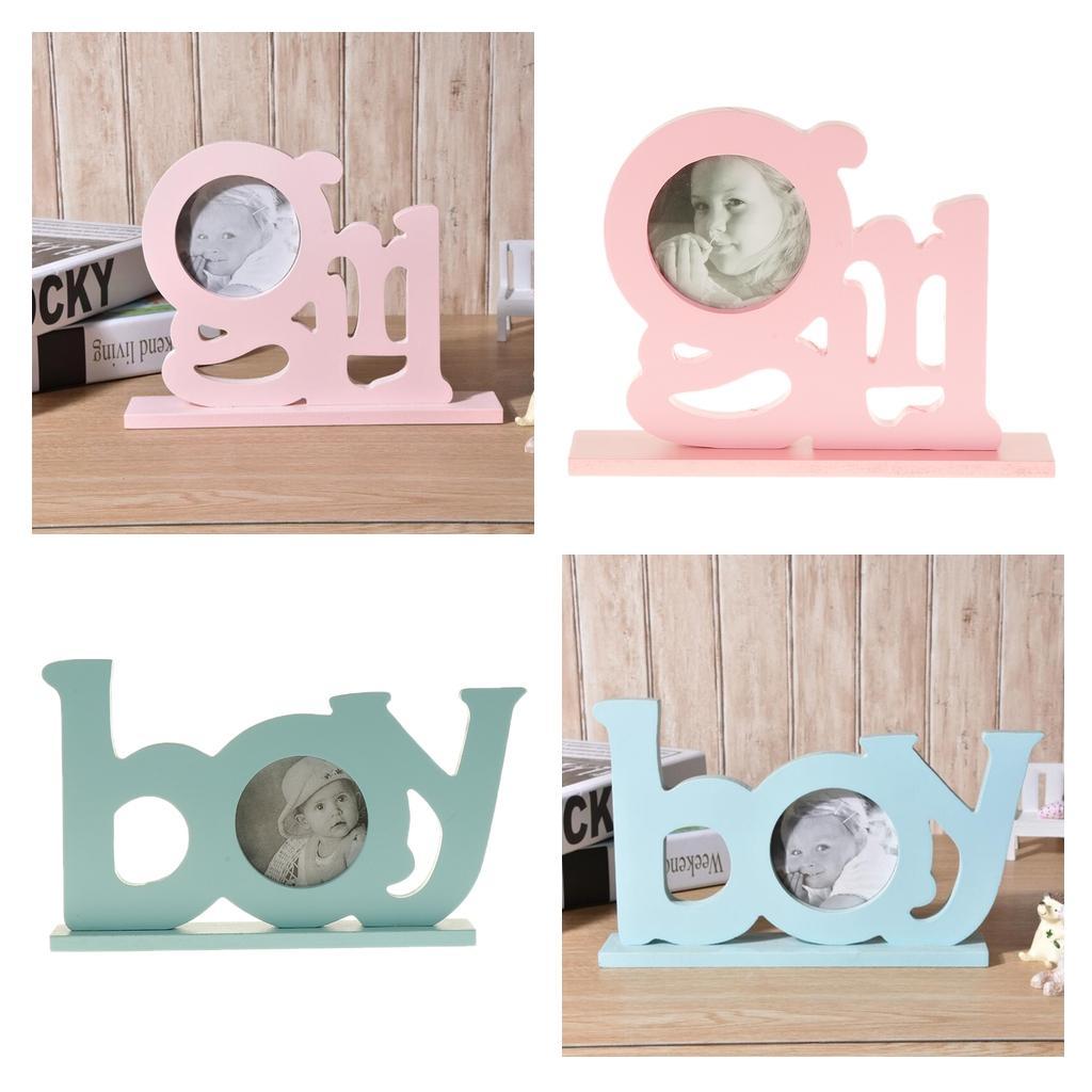 Wedding Baby Shower Photo Booth Prop Selfie Pictures Frame Holder Blue