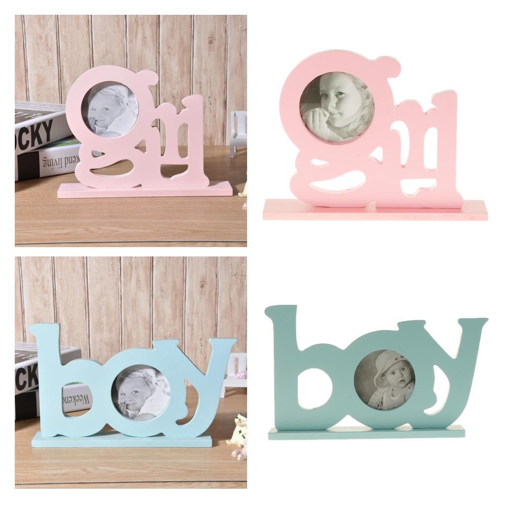 Wedding Baby Shower Photo Booth Prop Selfie Pictures Frame Holder Blue