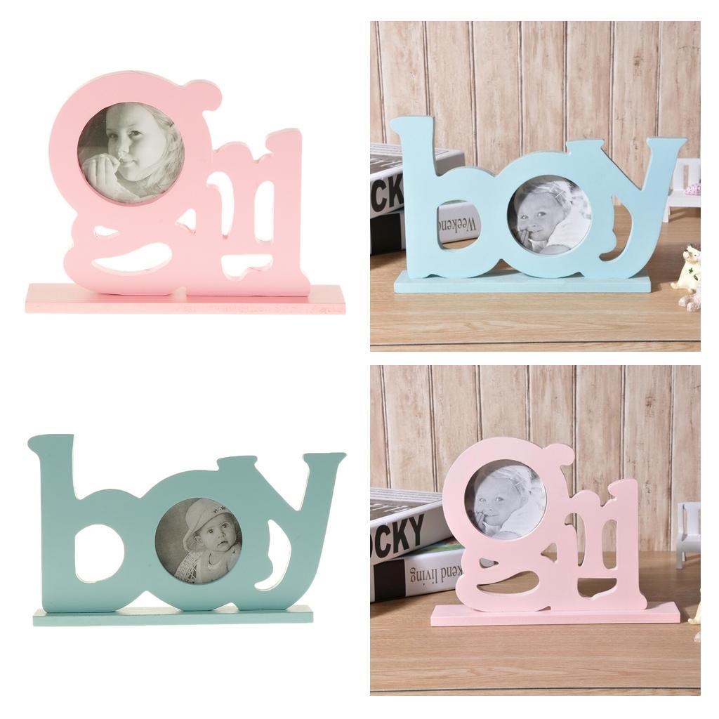 Wedding Baby Shower Photo Booth Prop Selfie Pictures Frame Holder Blue