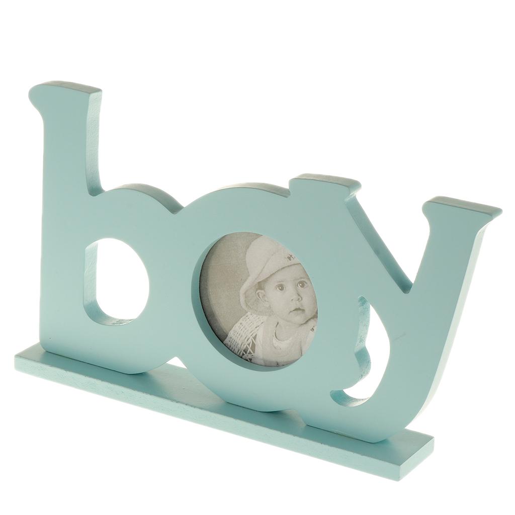 Wedding Baby Shower Photo Booth Prop Selfie Pictures Frame Holder Blue