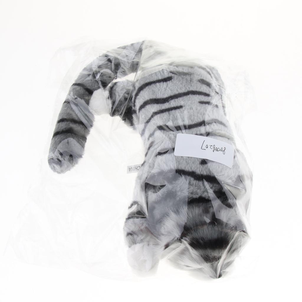 Electric Naughty Rolling Cat Plush Animal Model Toy Figure Home Decor Grey