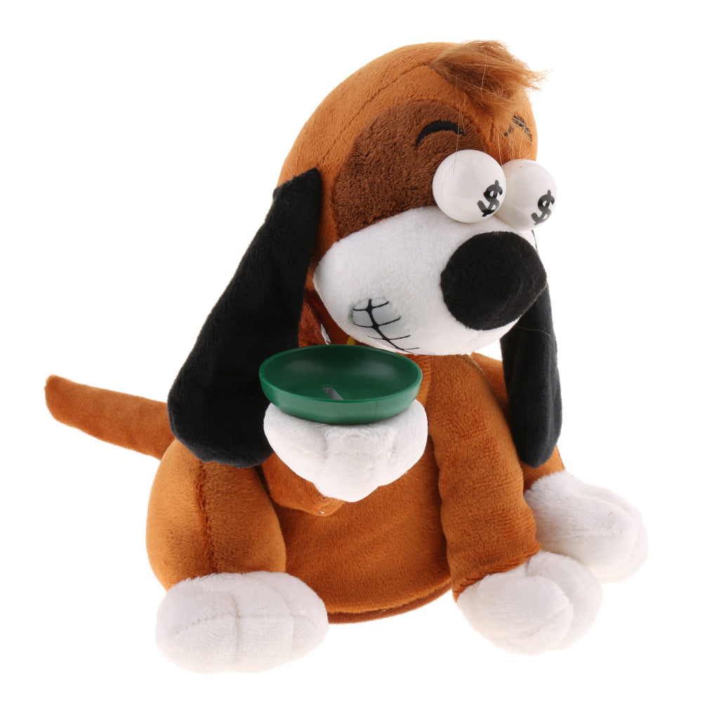 Electric Plush Toy Dog Laughing & Swing Coin Interactive Kids Birthday Gift