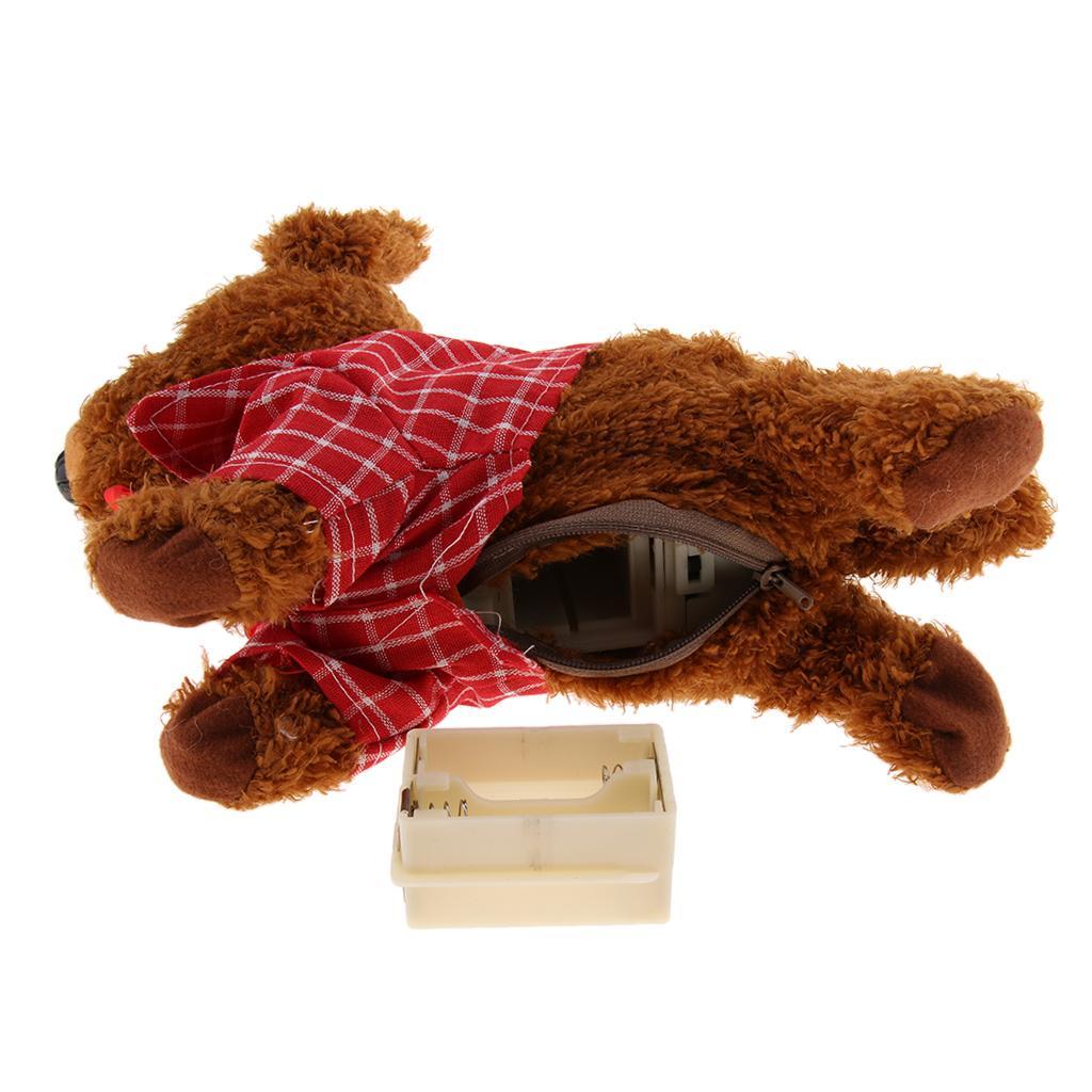 Intelligent Sound Control Simulation Electronic Plush Walk Pet Dog Toy Red