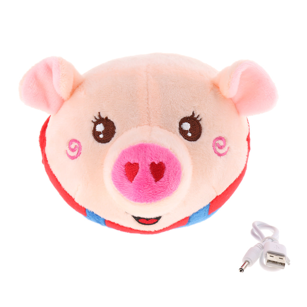 Electric Pig Plush Bouncing Sound Music Ball Baby Interactive Toys Red