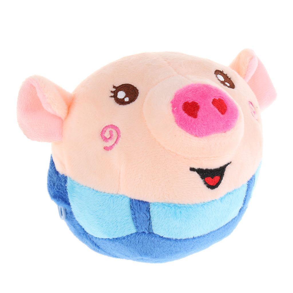 Electric Pig Plush Bouncing Sound Music Ball Baby Interactive Toys Blue