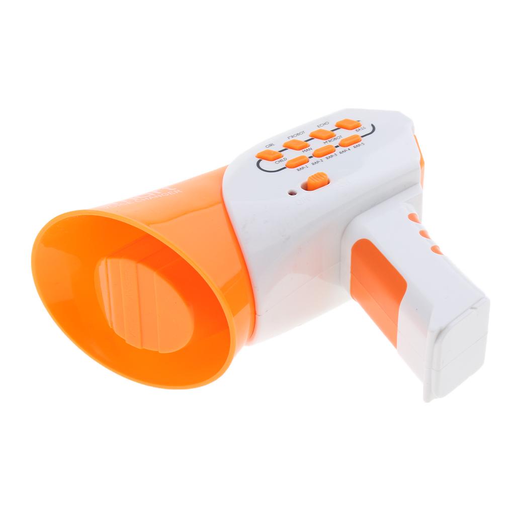 Mini Voice Changer Megaphone Speaker for Kids Prank Toy Party Favor Orange