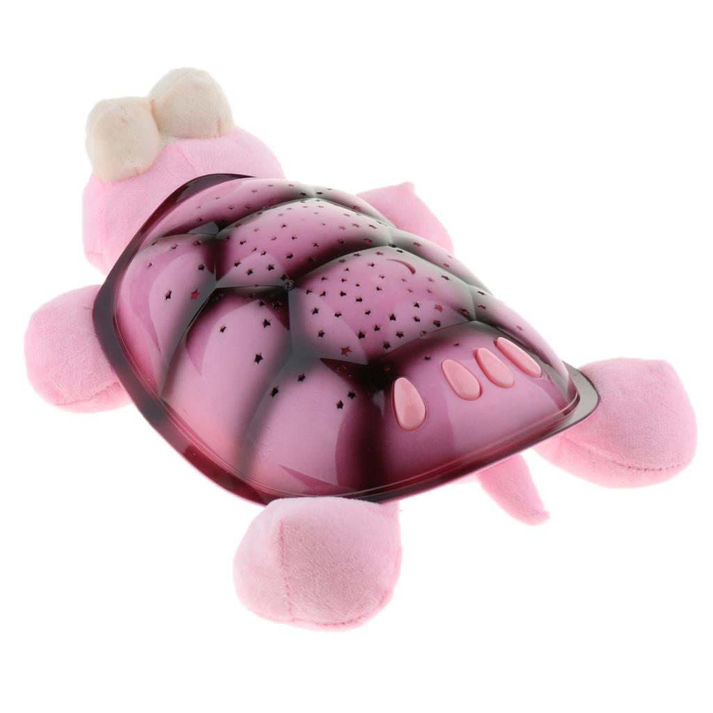 Baby Infant Kids Music Projector Night Light Lamp Animal Toy Pink Snail
