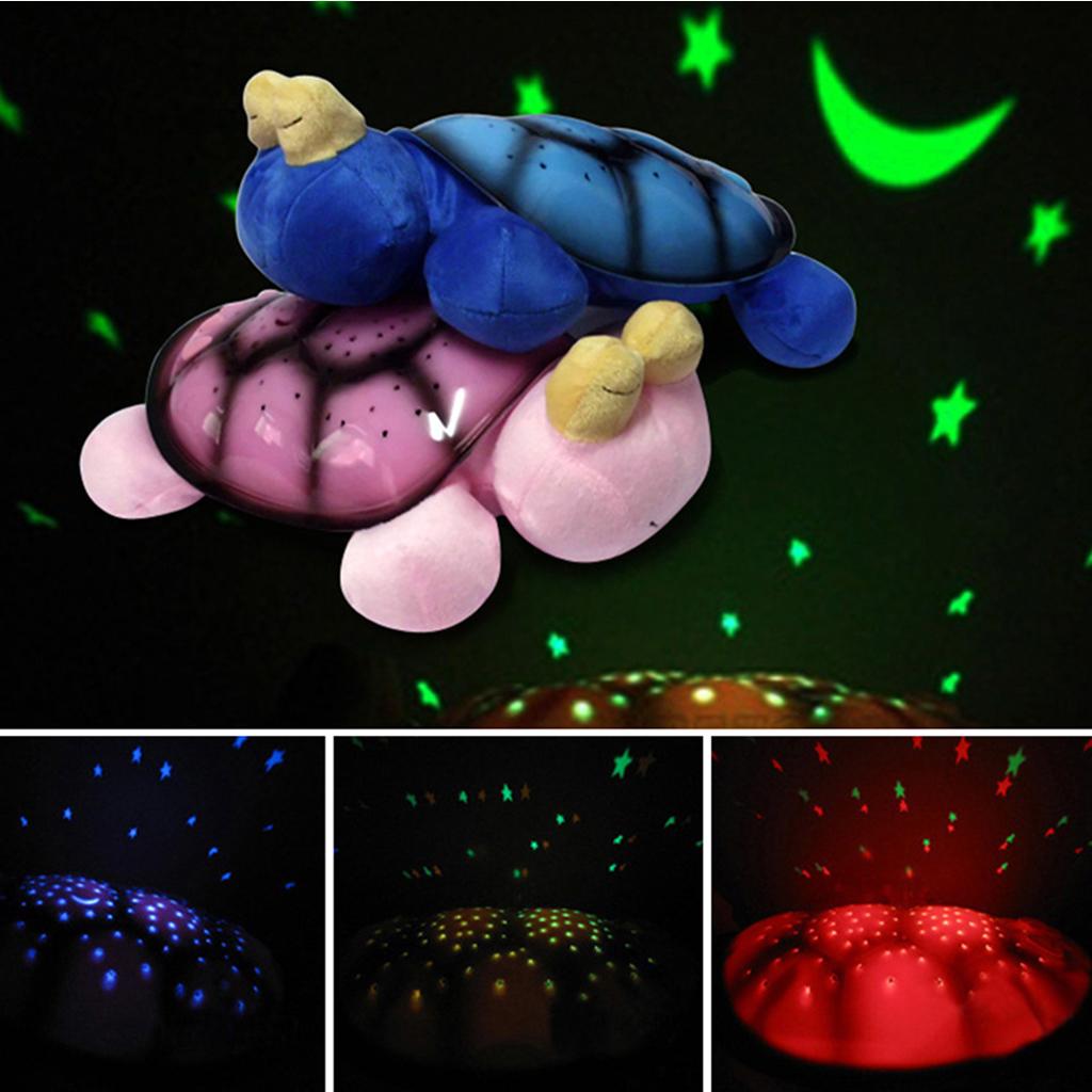 Baby Infant Kids Music Projector Night Light Lamp Animal Toy Pink Snail