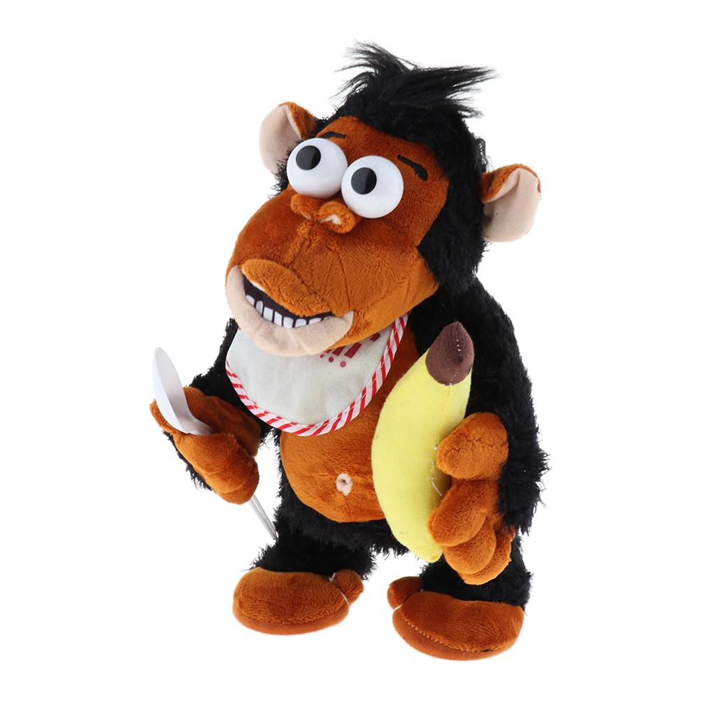 10.63 inch Electronic Plush Stuffed Animal Developmental Baby Toy - Crazy Crying Monkey, Don Not Take Its Banana