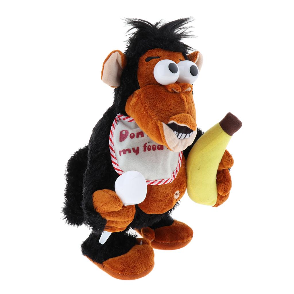 10.63 inch Electronic Plush Stuffed Animal Developmental Baby Toy - Crazy Crying Monkey, Don Not Take Its Banana