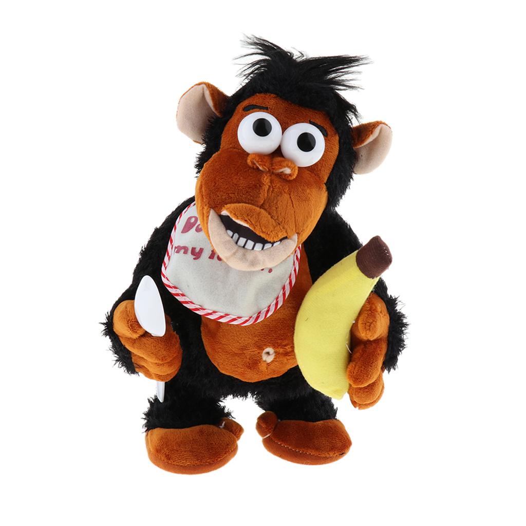 10.63 inch Electronic Plush Stuffed Animal Developmental Baby Toy - Crazy Crying Monkey, Don Not Take Its Banana