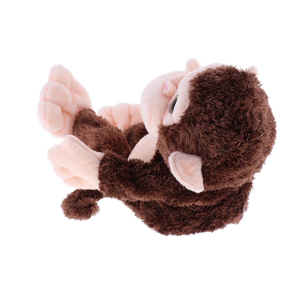 7.48 inch Electronic Plush Stuffed Animal Developmental Baby Toy - Naughty Farting Monkey