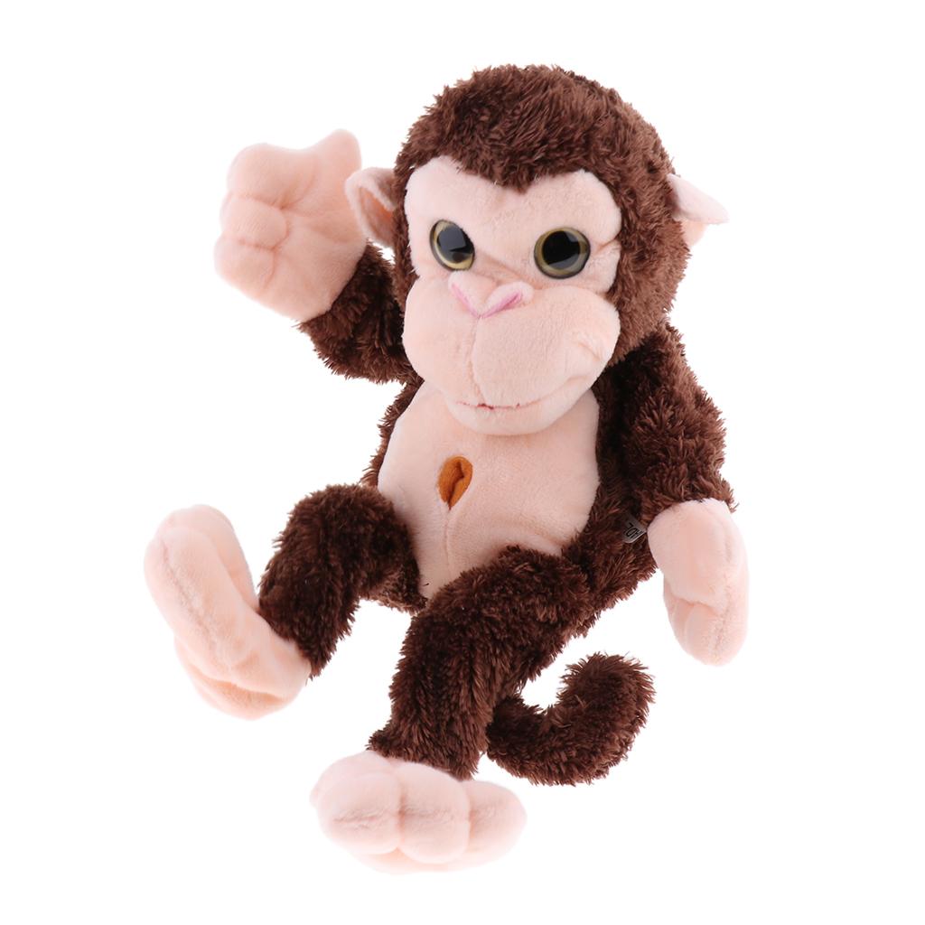 7.48 inch Electronic Plush Stuffed Animal Developmental Baby Toy - Naughty Farting Monkey