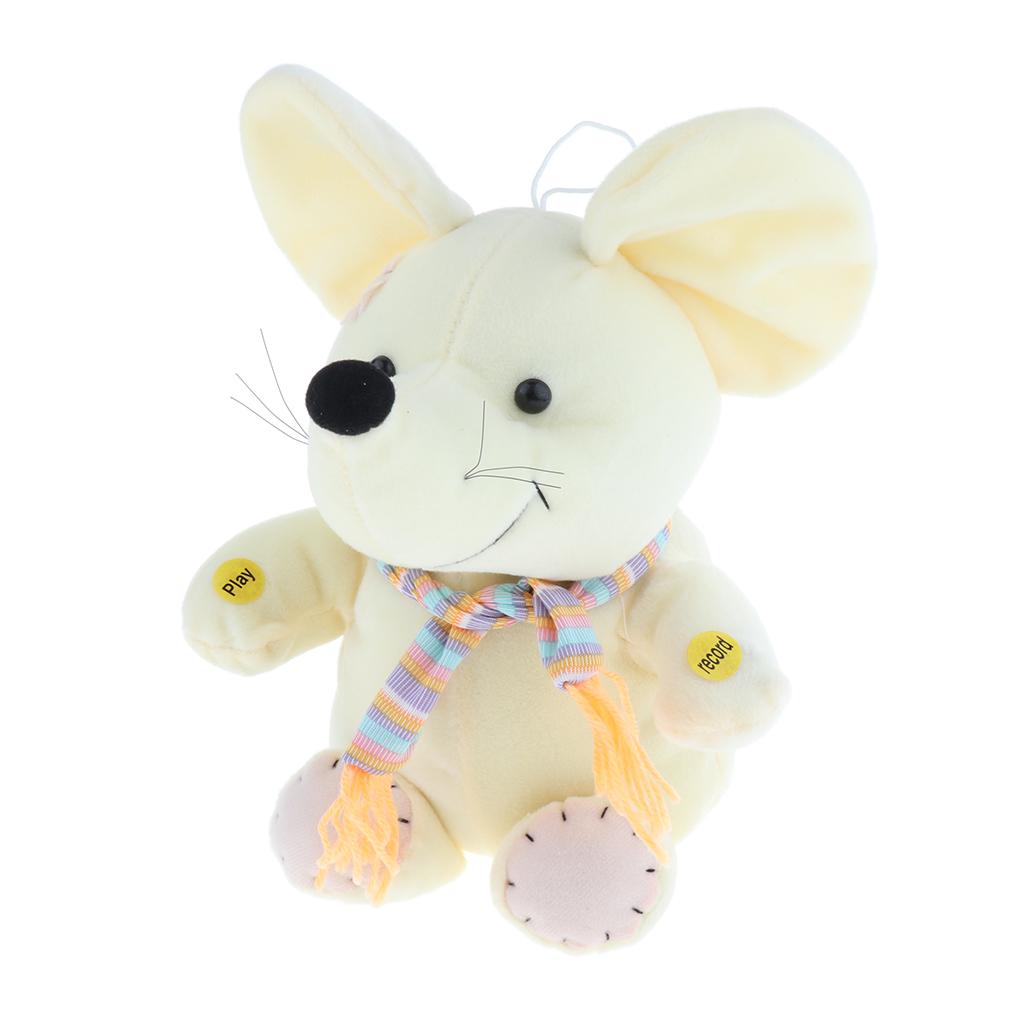 11 Inch Cute Soft Plush Talking Mouse Doll, Repeats What You Say Soft Animal Toy for Kids Toddlers