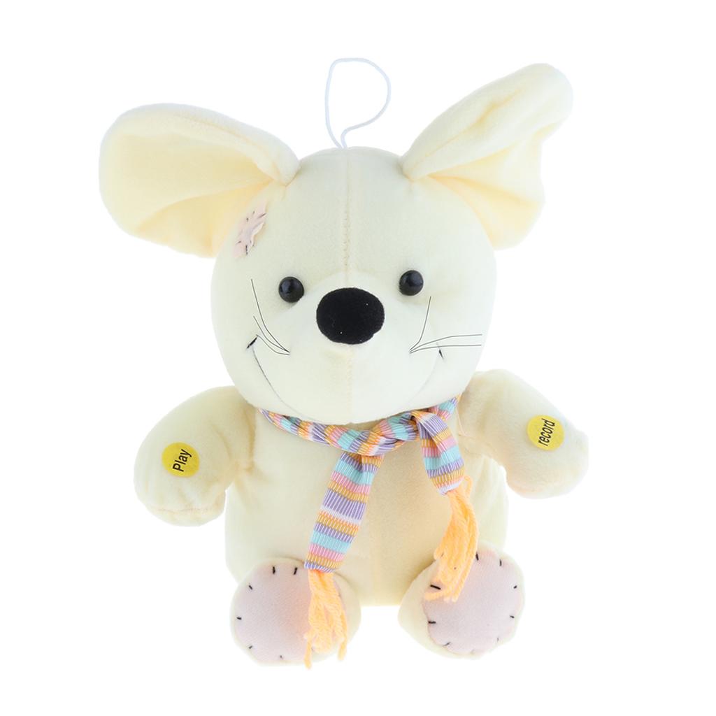 11 Inch Cute Soft Plush Talking Mouse Doll, Repeats What You Say Soft Animal Toy for Kids Toddlers