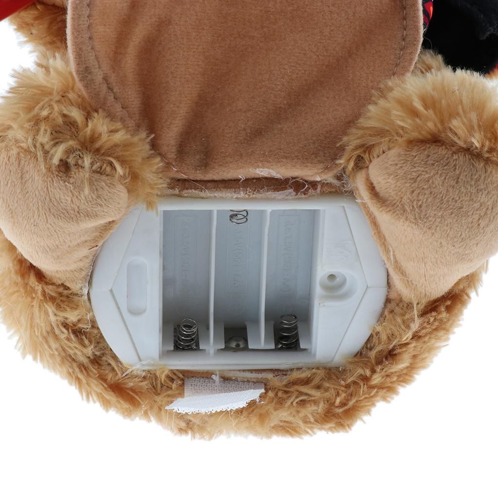 26cm Plush Teddy Bear with Two Maracas, Singing & Swinging Stuffed Animal Doll for Kids Toddlers and Baby