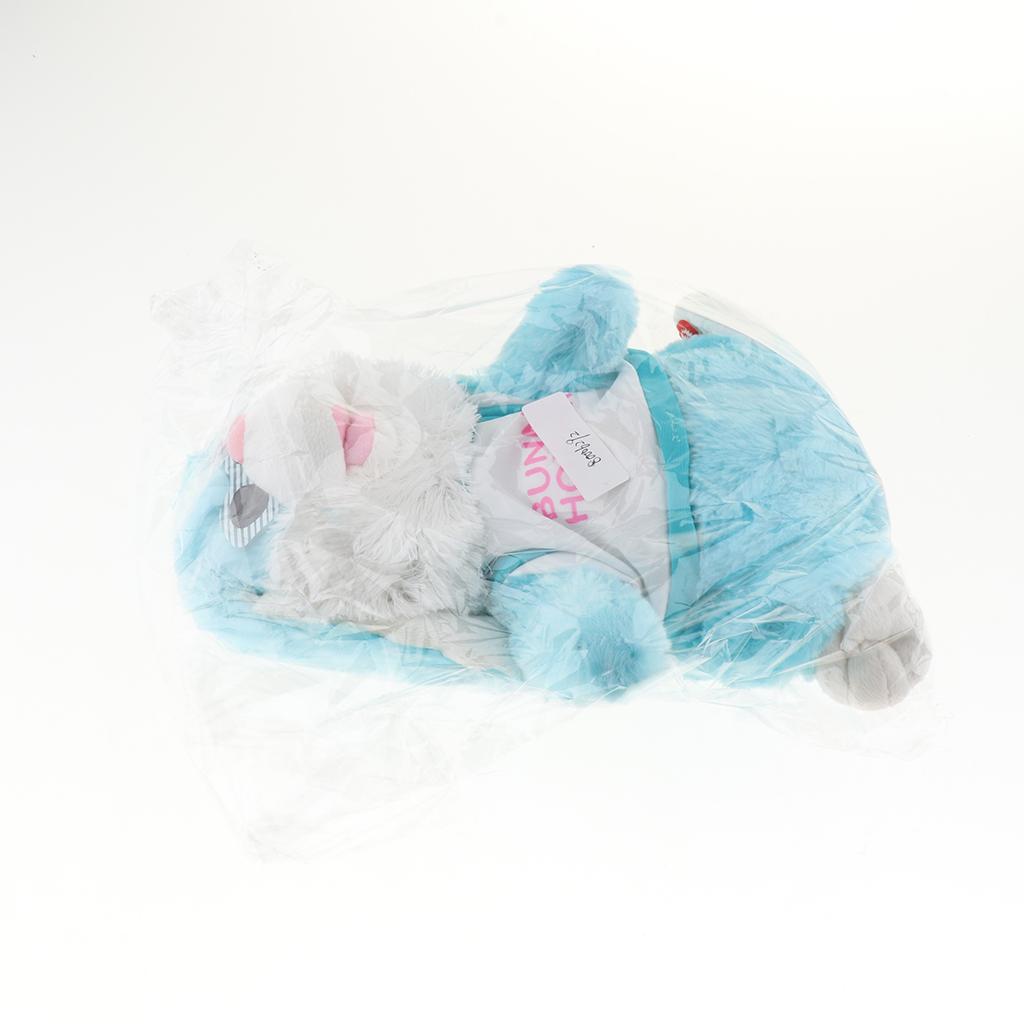 Kids Baby Developmental Electronic Moving Ear Shaking Hands Rabbit Plush Animal Doll Toy Play Activity Birthday Gift –Blue