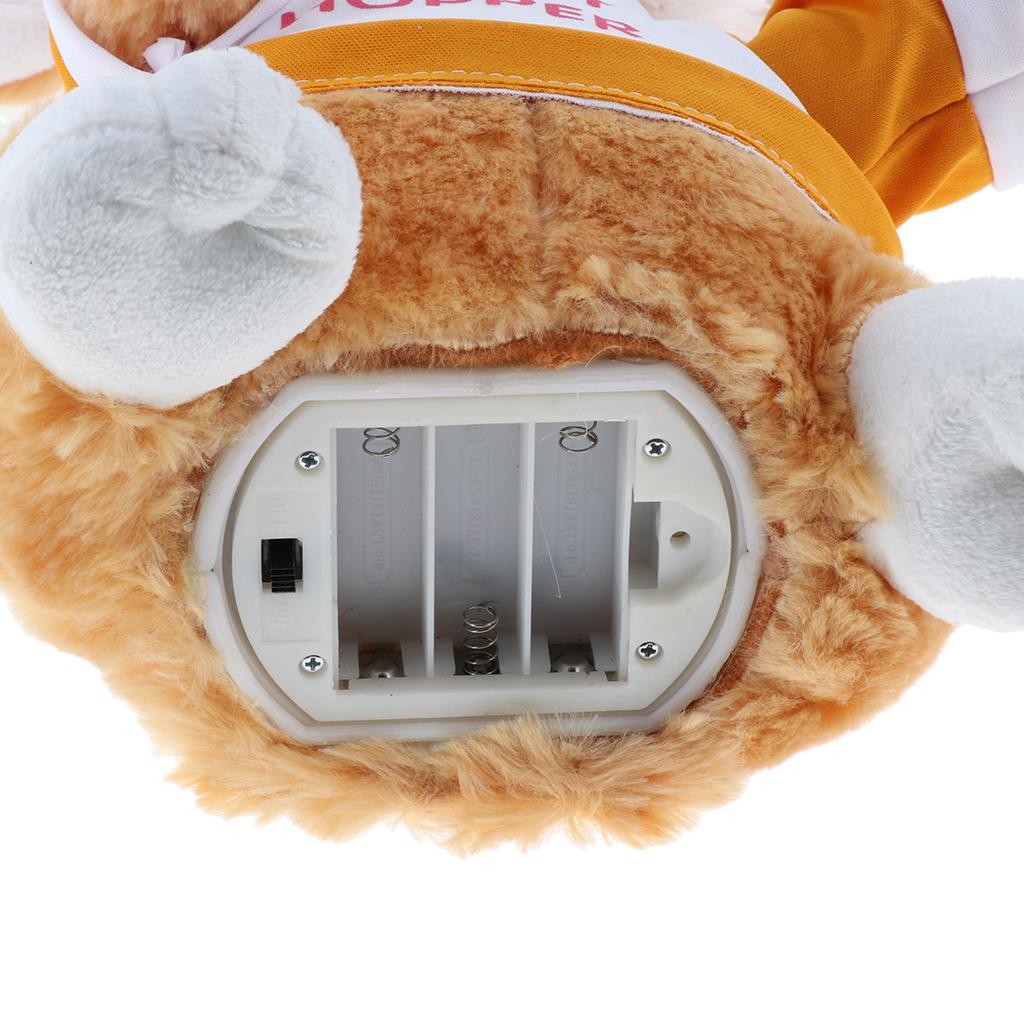 Kids Baby Developmental Electronic Moving Ear Shaking Hands Rabbit Plush Animal Doll Toy Play Activity Birthday Gift –Brown