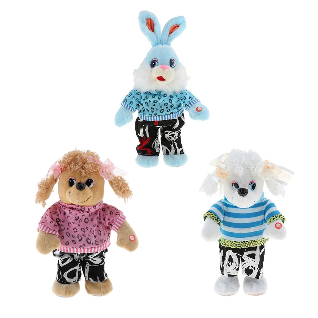 Lovely Electric Dancing Music Plush Animal Dolls For Baby Kids Gift Dog 1