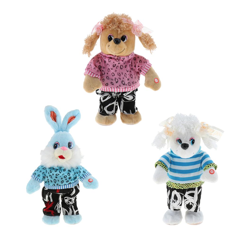 Lovely Electric Dancing Music Plush Animal Dolls For Baby Kids Gift Dog 1