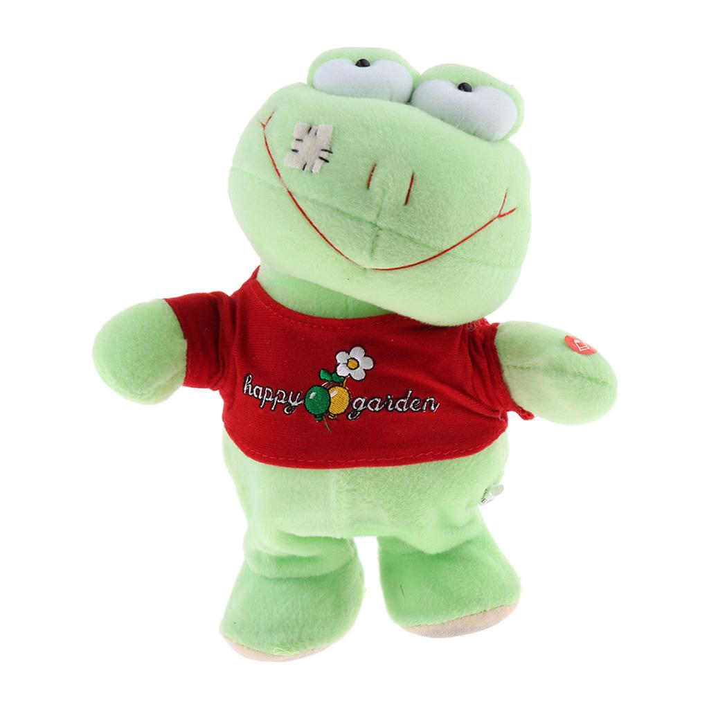 Electronic Animal Musical Toy Singing Walking Doll Plush Kids Frog