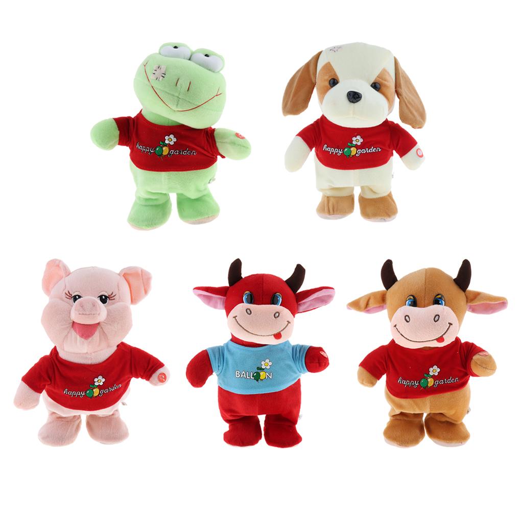 Electronic Animal Musical Toy Singing Walking Doll Plush Kids Frog