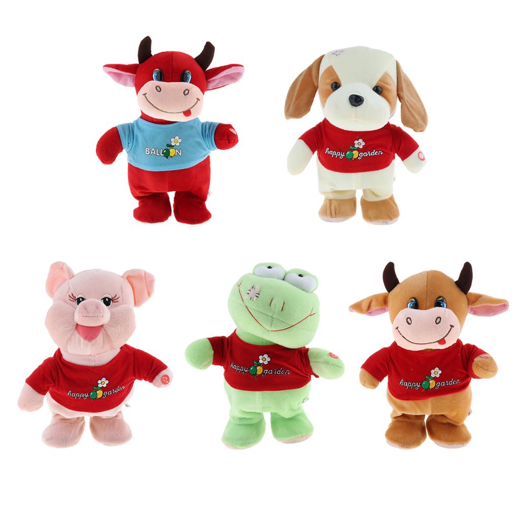 Electronic Animal Musical Toy Singing Walking Doll Plush Kids Frog