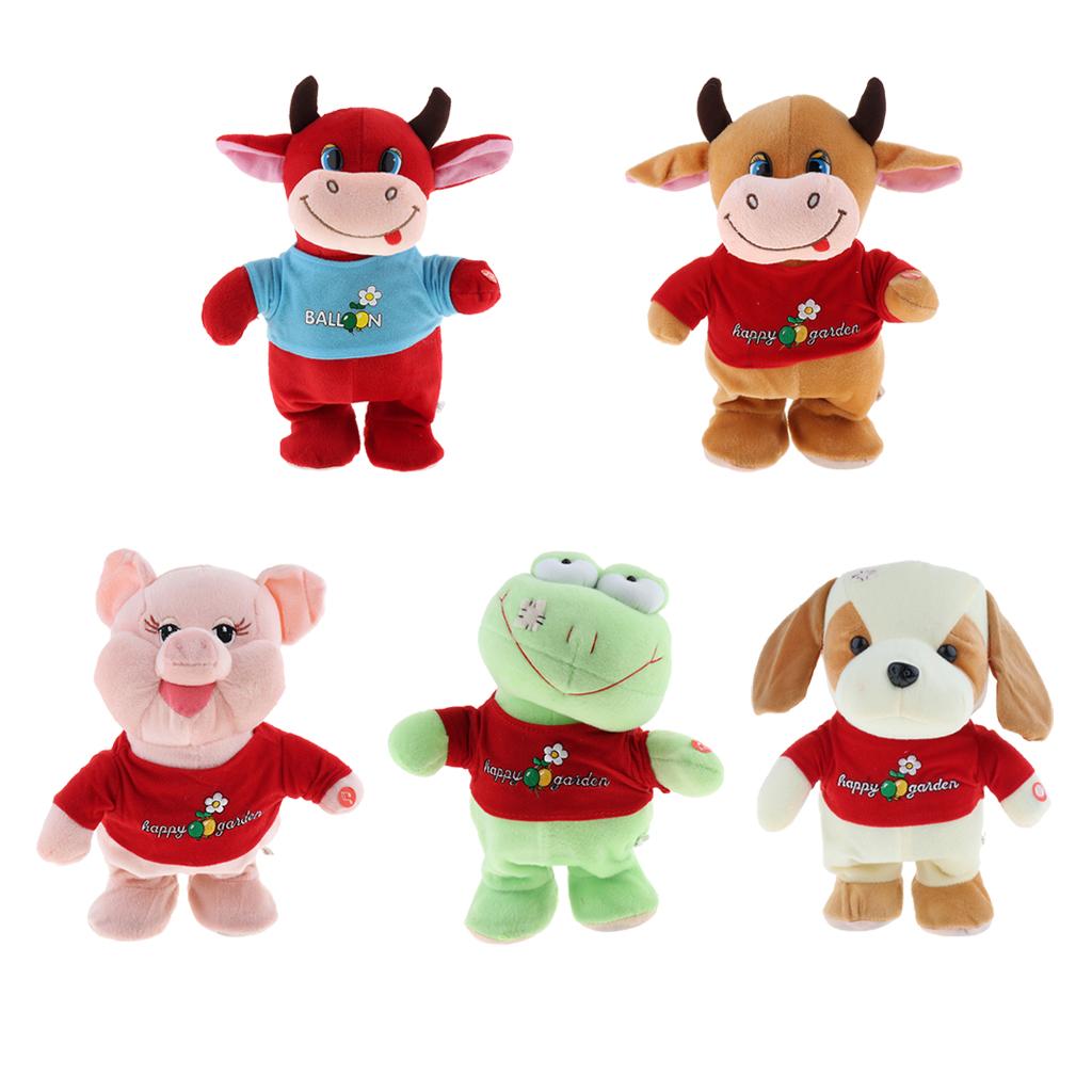 Electronic Animal Musical Toy Singing Walking Doll Plush Kids Frog