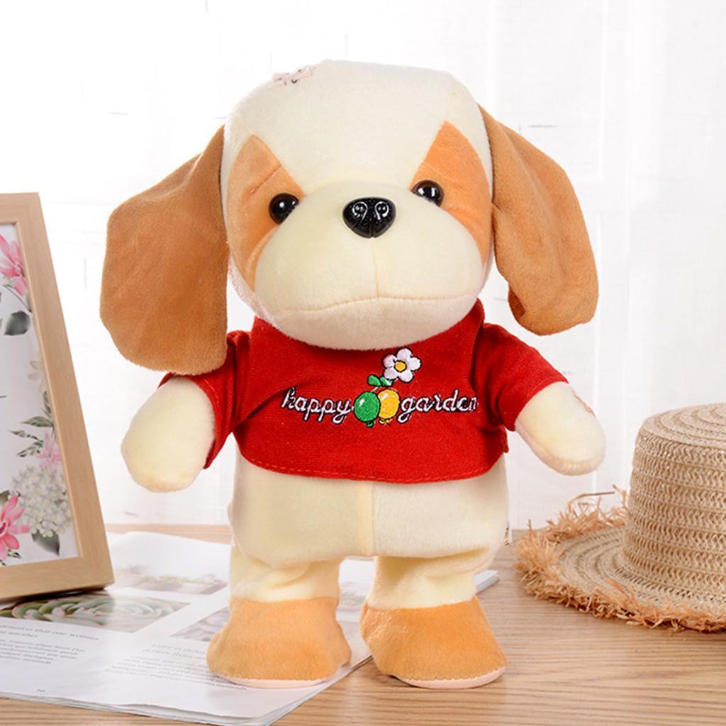 Electronic Animal Musical Toy Singing Walking Doll Plush Kids Dog