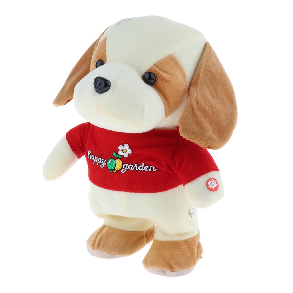 Electronic Animal Musical Toy Singing Walking Doll Plush Kids Dog