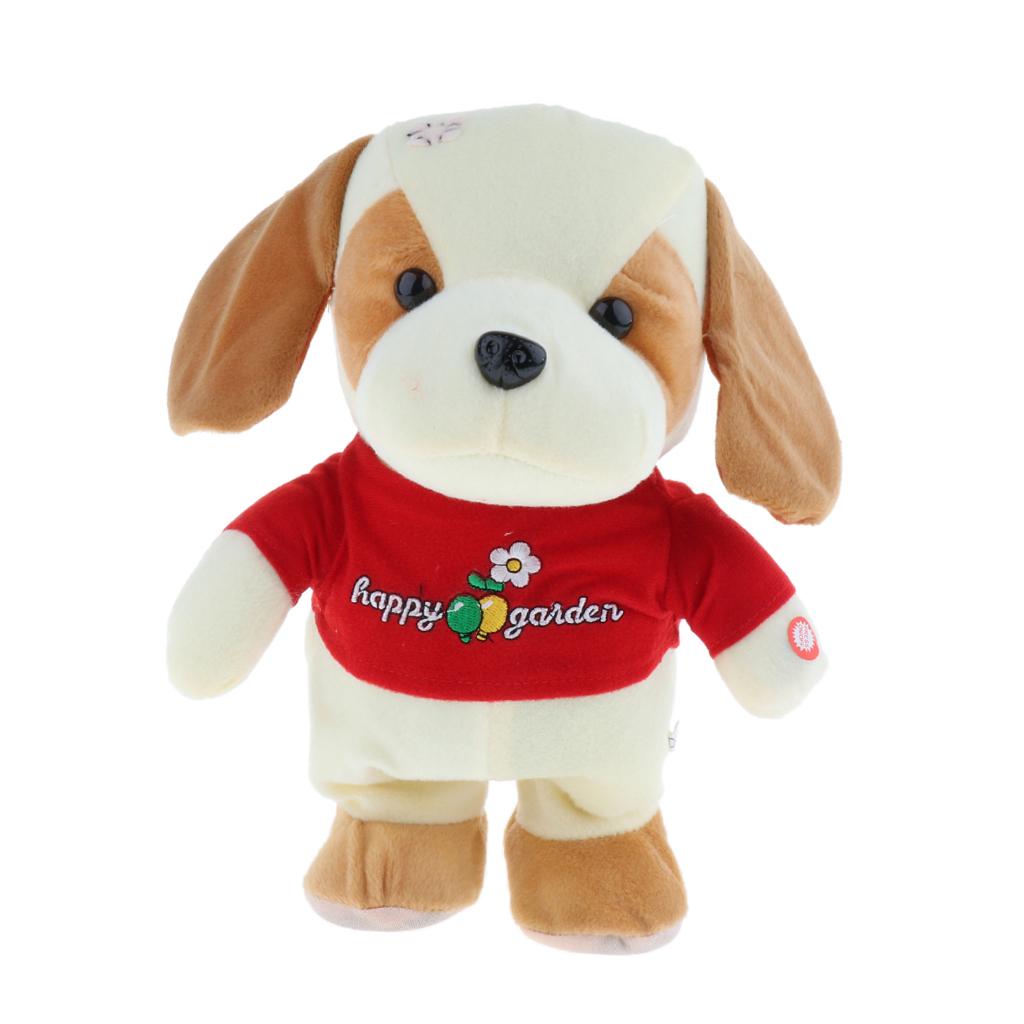 Electronic Animal Musical Toy Singing Walking Doll Plush Kids Dog