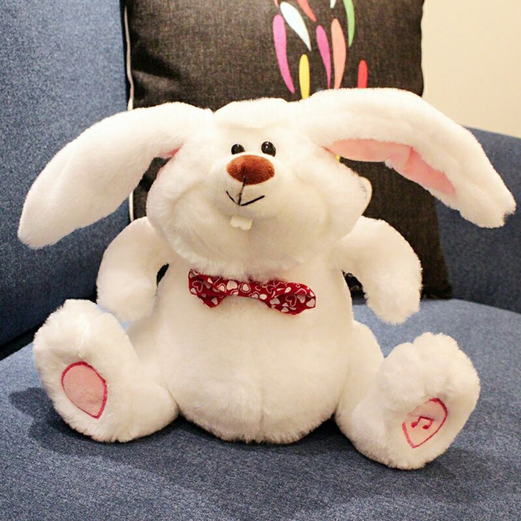 Rabbit Hare Plush Singing Plush Toys Music Doll English Song for Christmas Gift