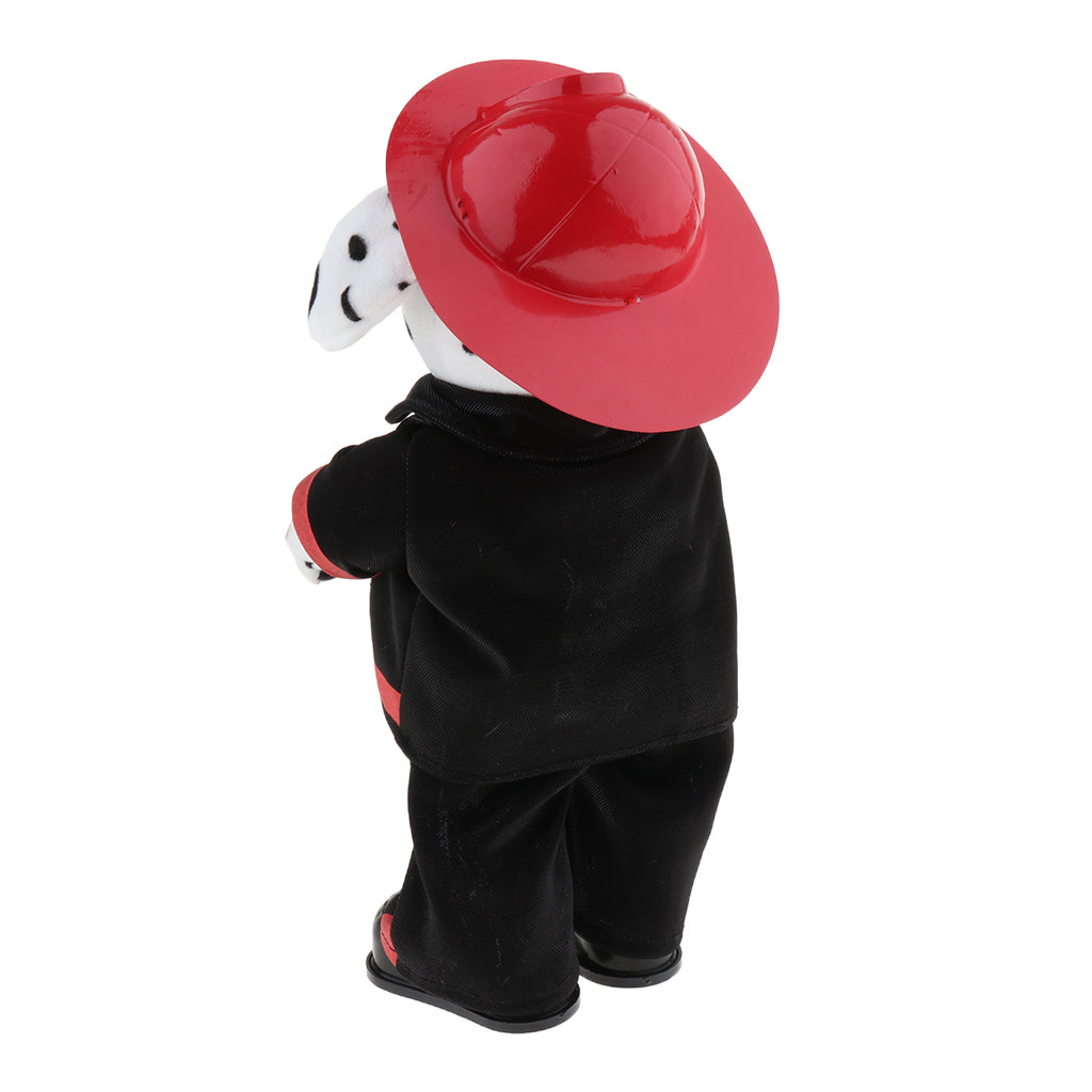 Interactive Dancing Firefighter Puppy Plush Stuffed Animal Electronic Pets Figure Model Toy Home Desk Decor Ornament