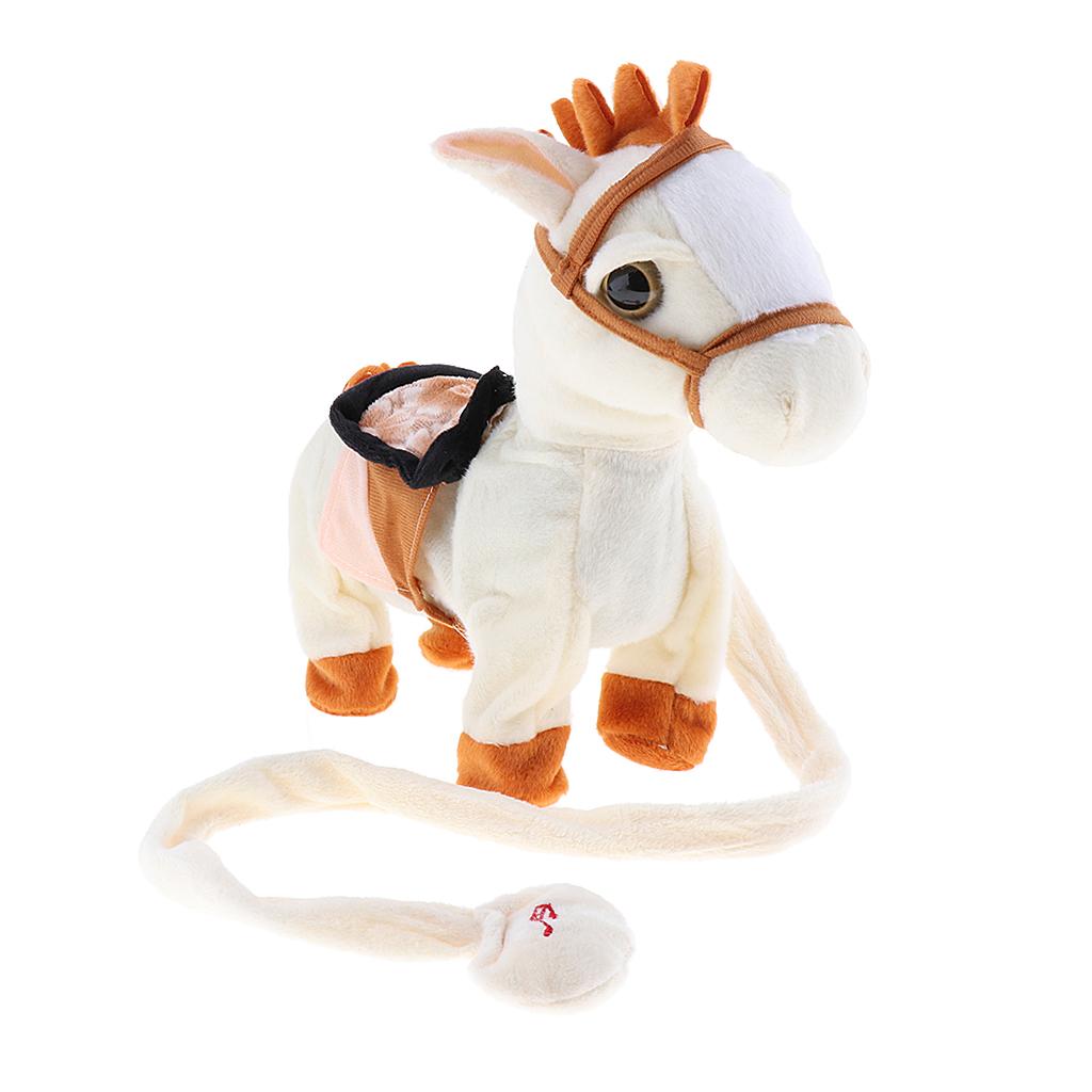 Singing and Walking Horse Soft Toy Electric Plush Toy Pony Music Toys for Baby Children Gifts