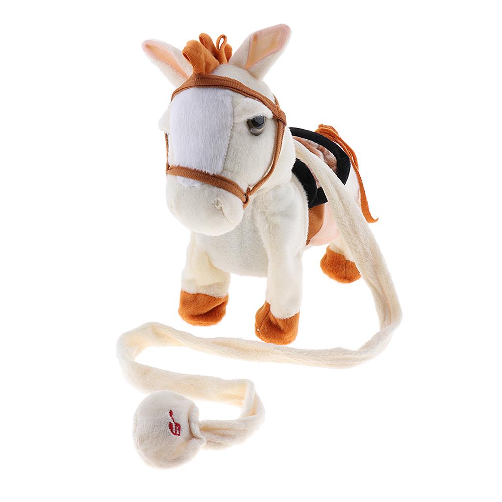 Singing and Walking Horse Soft Toy Electric Plush Toy Pony Music Toys for Baby Children Gifts