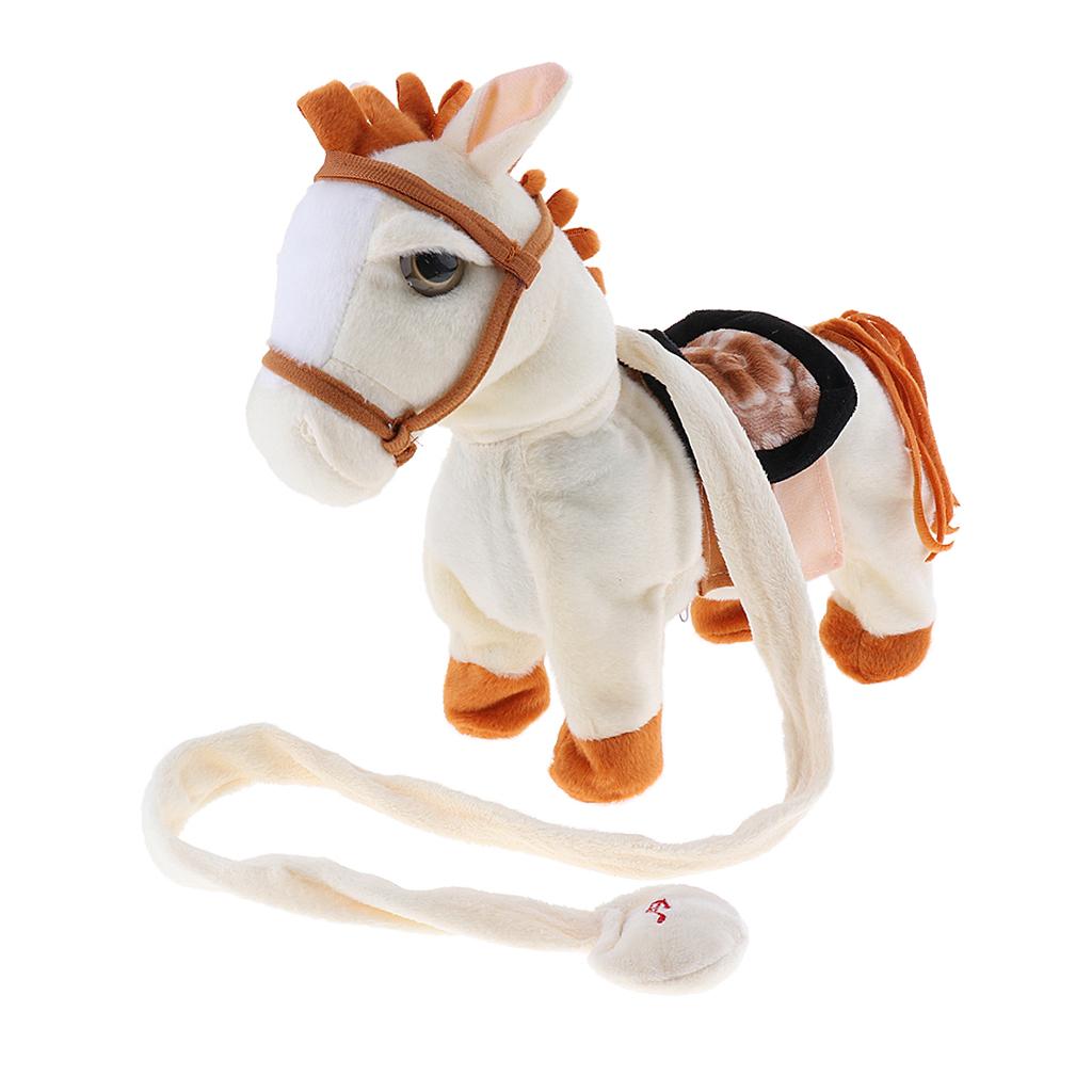 Singing and Walking Horse Soft Toy Electric Plush Toy Pony Music Toys for Baby Children Gifts