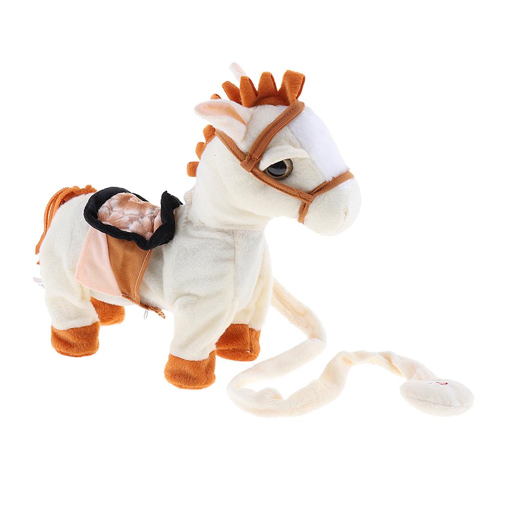 Singing and Walking Horse Soft Toy Electric Plush Toy Pony Music Toys for Baby Children Gifts