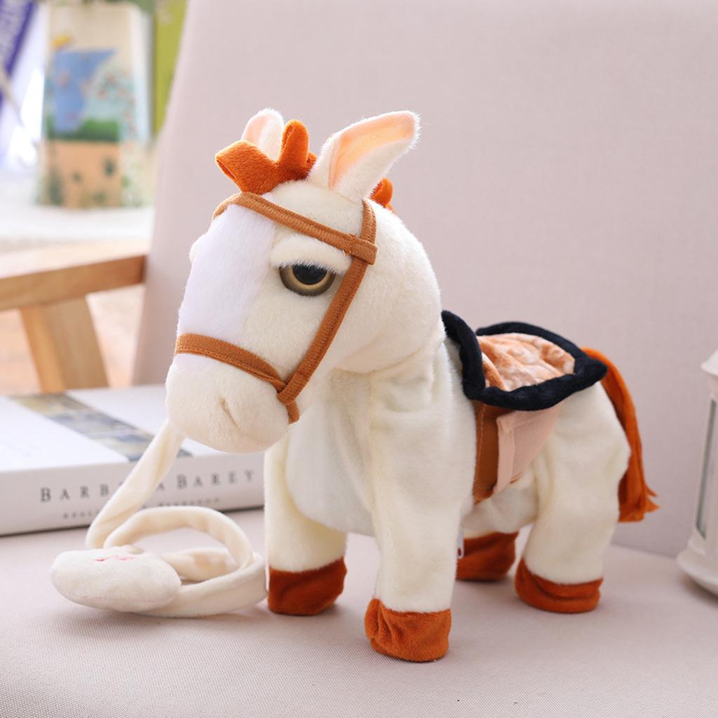 Singing and Walking Horse Soft Toy Electric Plush Toy Pony Music Toys for Baby Children Gifts