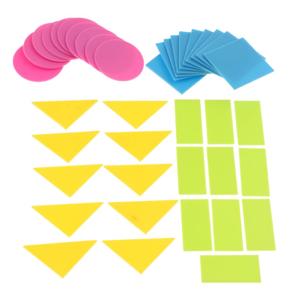 Geometric Shape Cards Blocks Plastic Mathematics Teaching Aid Color Random