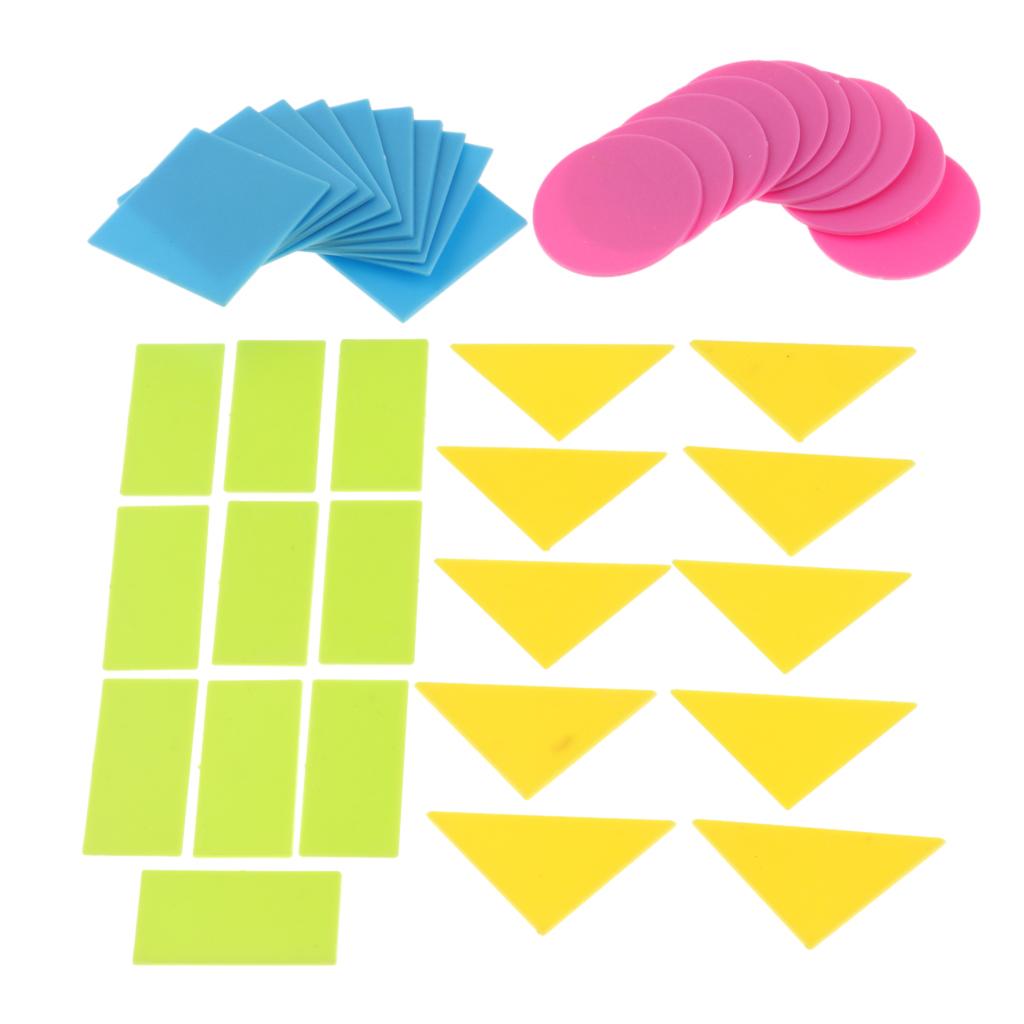 Geometric Shape Cards Blocks Plastic Mathematics Teaching Aid Color Random