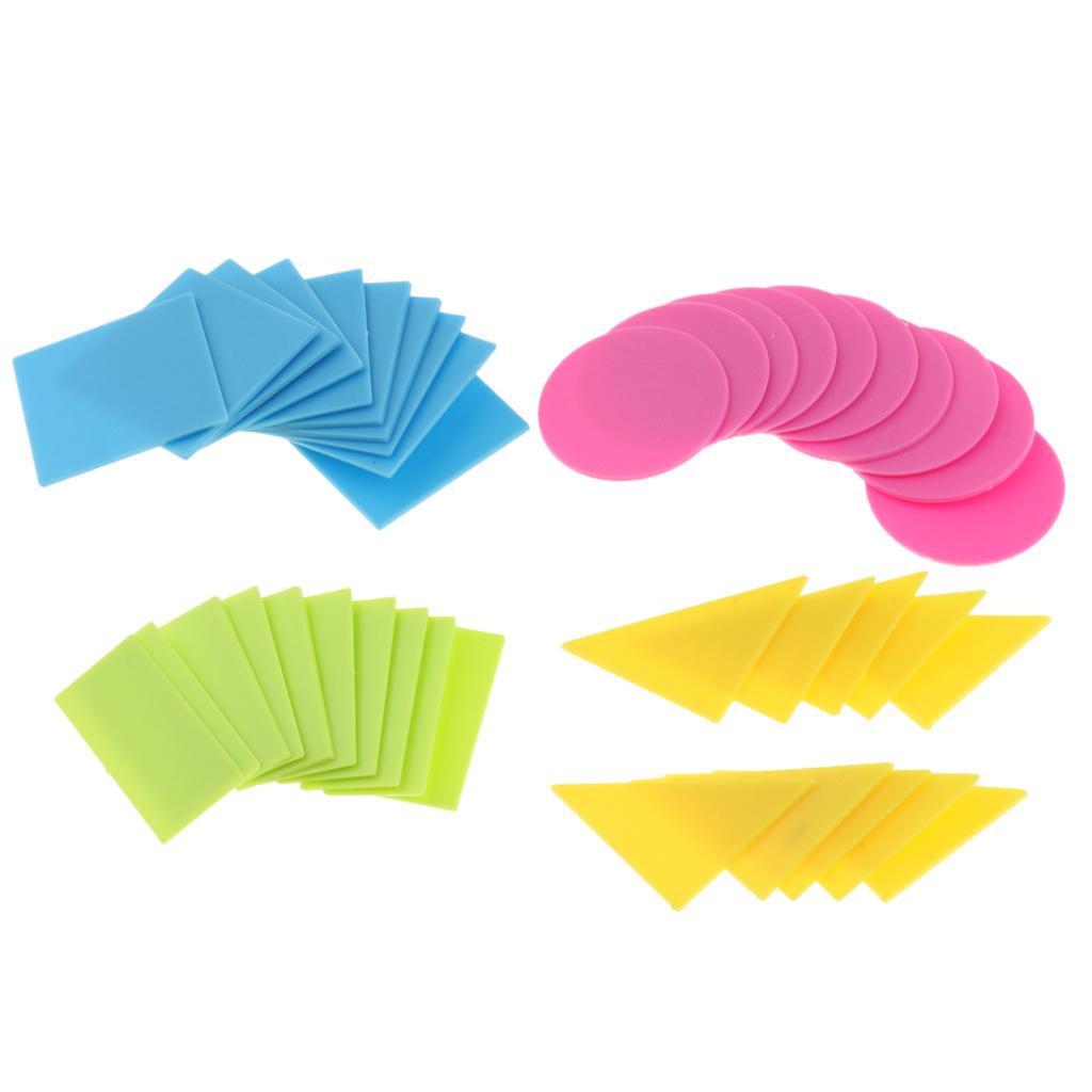 Geometric Shape Cards Blocks Plastic Mathematics Teaching Aid Color Random