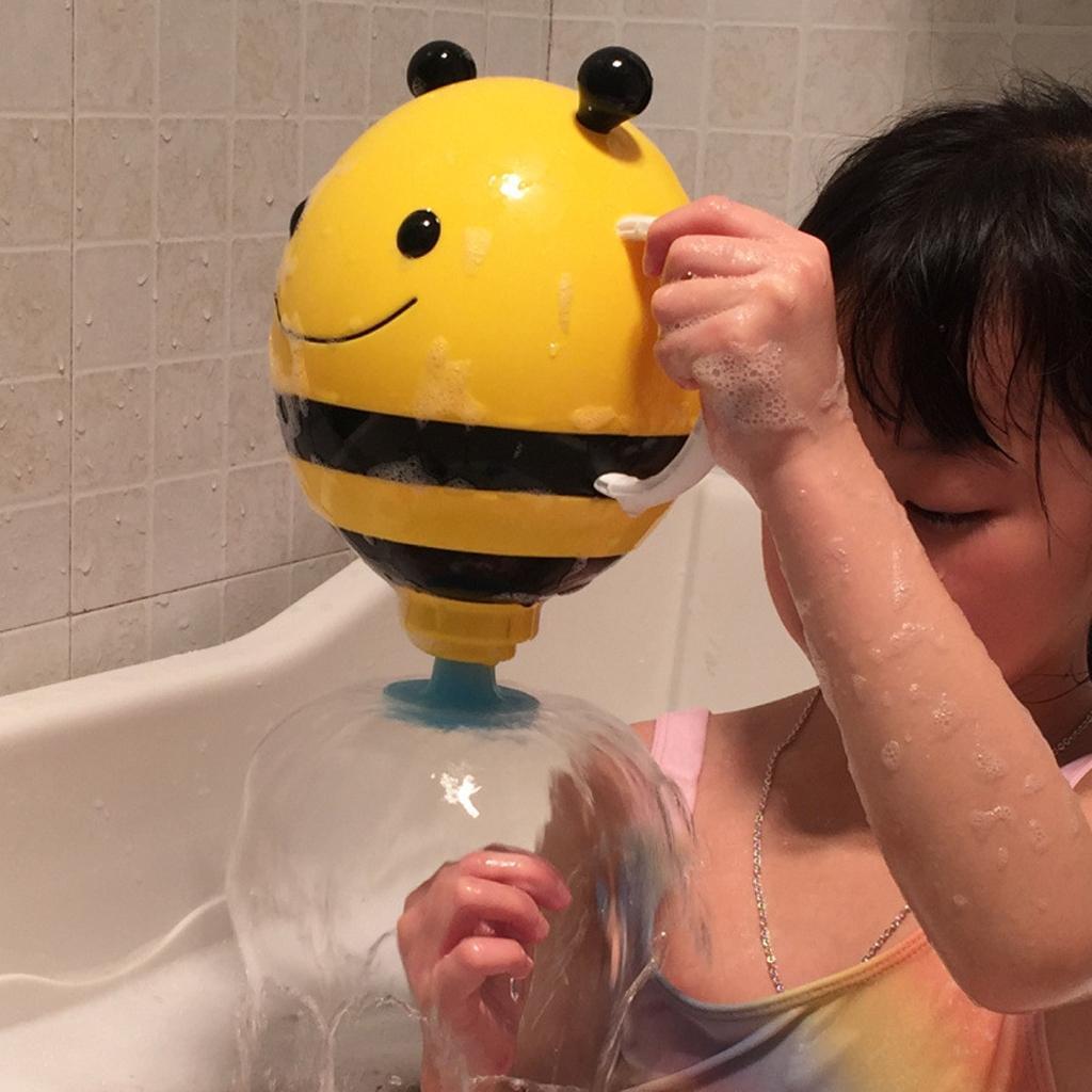 Baby Bath Toys Cartoon Bee Shaped Water Pump Bathtub Toys Bathtime Fun Toys