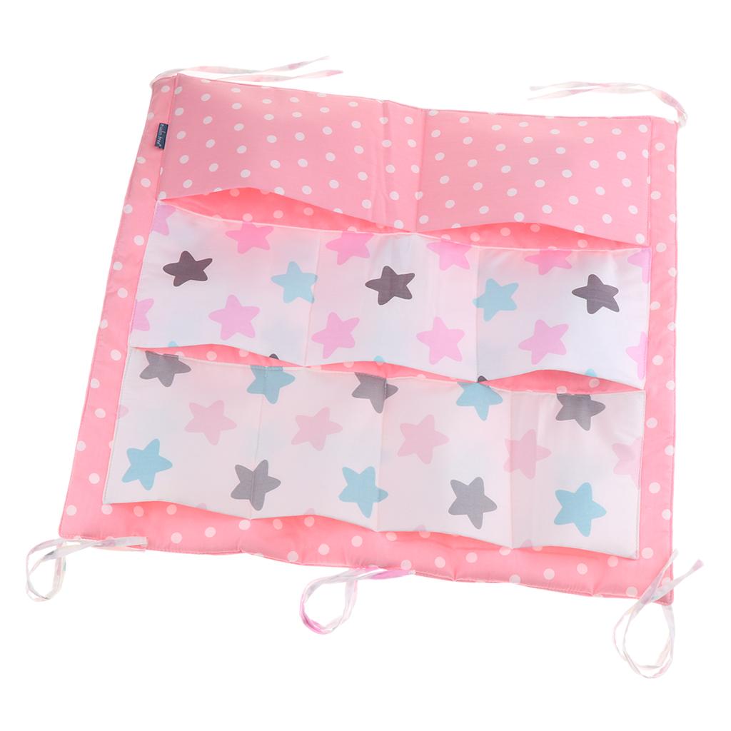 Baby Cot Bed Crib Nursery Hanging Storage Organizer Bag Star