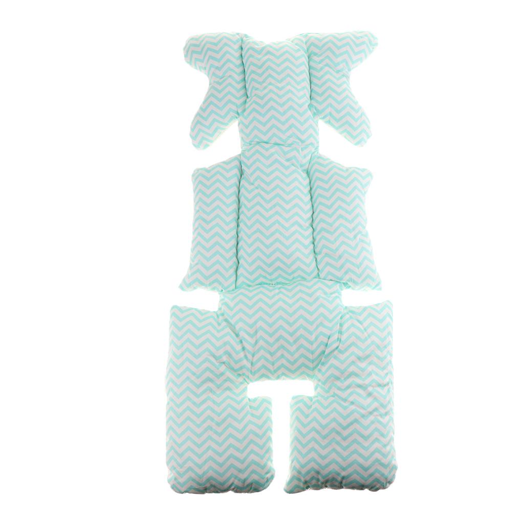 Baby Stroller Cushion Seat Cover Nappy Pad Cotton Mat Mattress Blue