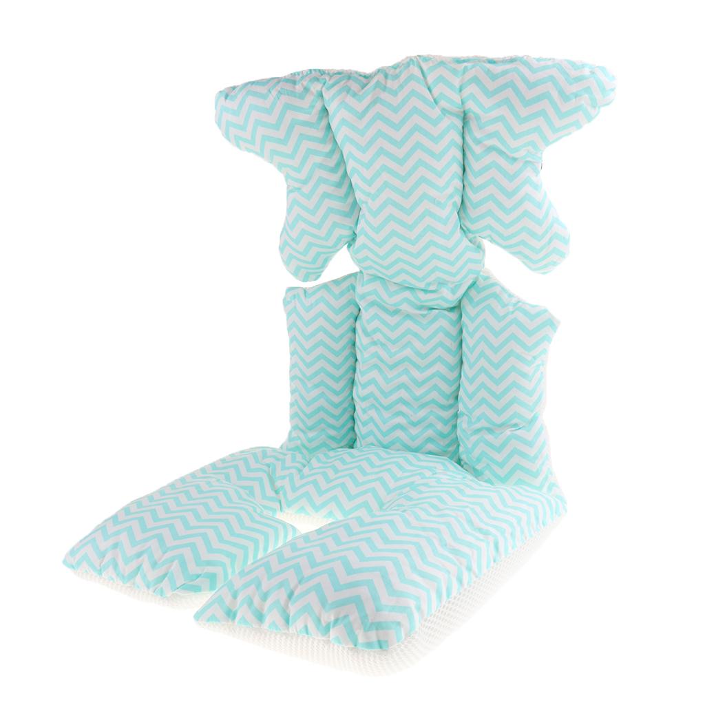 Baby Stroller Cushion Seat Cover Nappy Pad Cotton Mat Mattress Blue