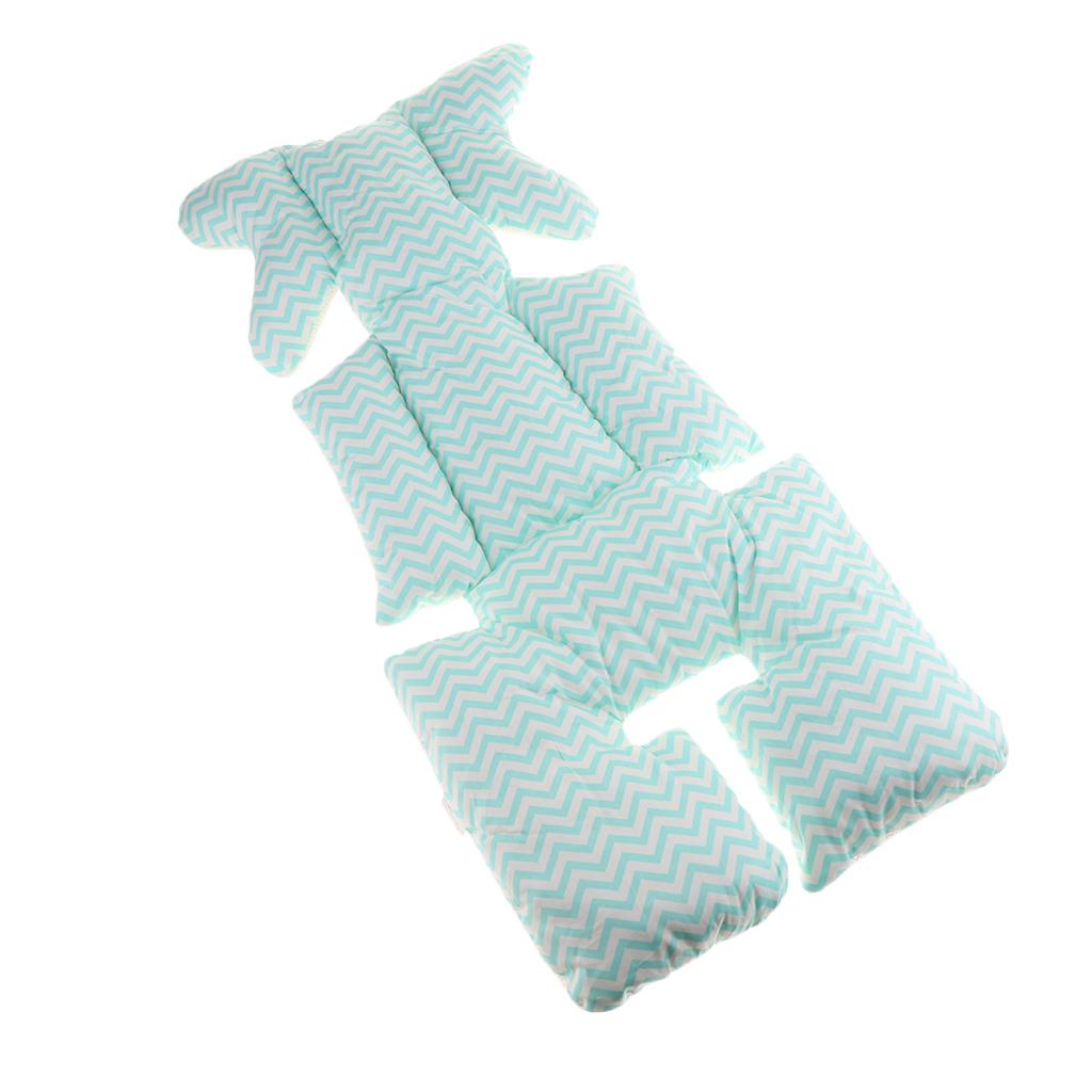 Baby Stroller Cushion Seat Cover Nappy Pad Cotton Mat Mattress Blue