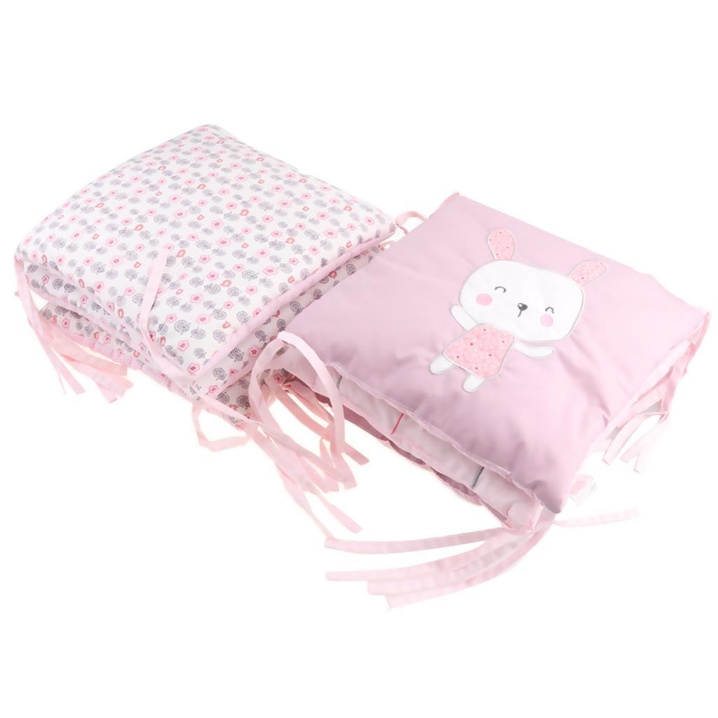 6 Piece Multi-functional Crib Cushion Cotton Infant Bed Cot Protector Rabbit