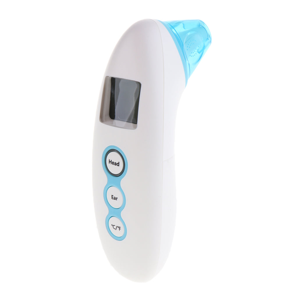 Baby Body Front Infrared Ear Digital Electronic Thermometer White+Blue