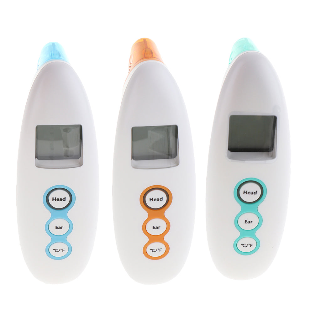 Baby Body Front Infrared Ear Digital Electronic Thermometer White+Blue