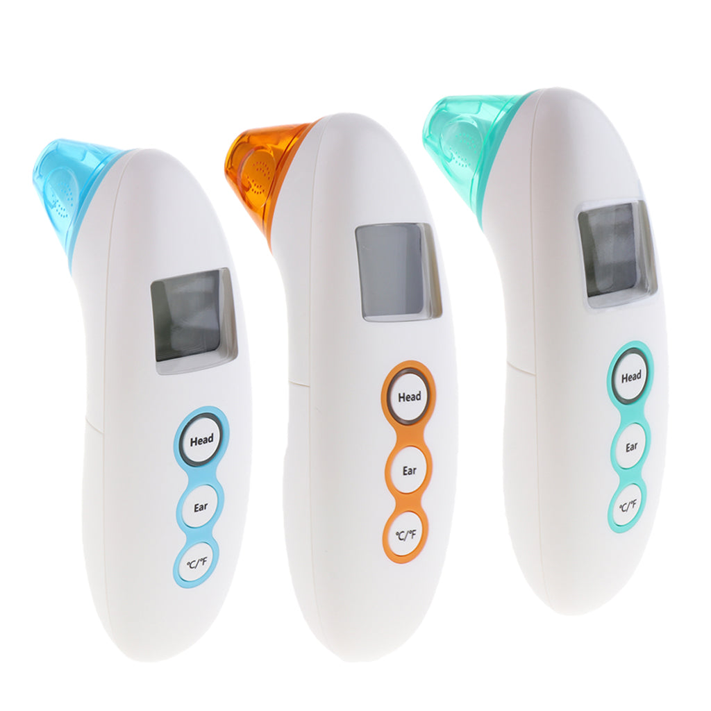 Baby Body Front Infrared Ear Digital Electronic Thermometer White+Blue